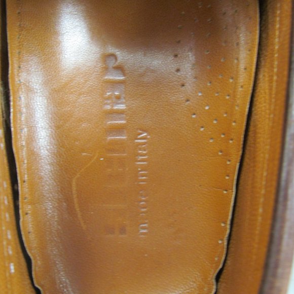 Stemar Mens Brown Leather Moc Toe Driving Penny Loafers Size US 8 1/2 - Picture 11 of 14